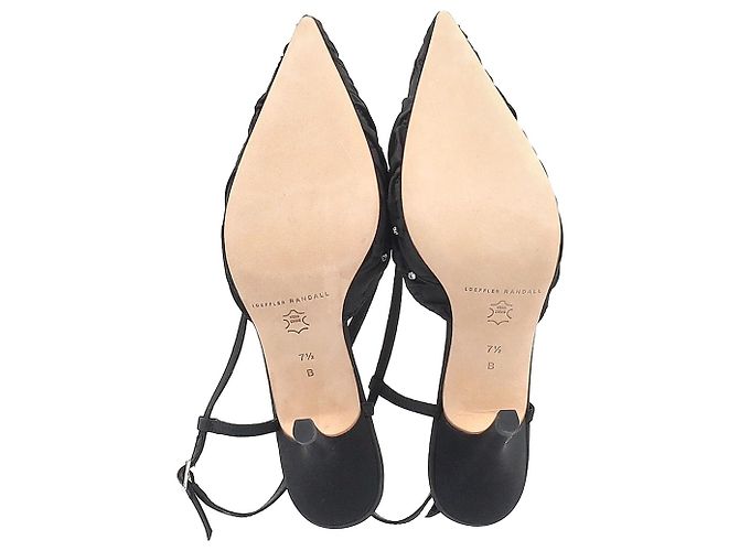 Décolleté slingback trapuntate impreziosite da cristalli Loeffler Randall Athea in raso nero - vista 6