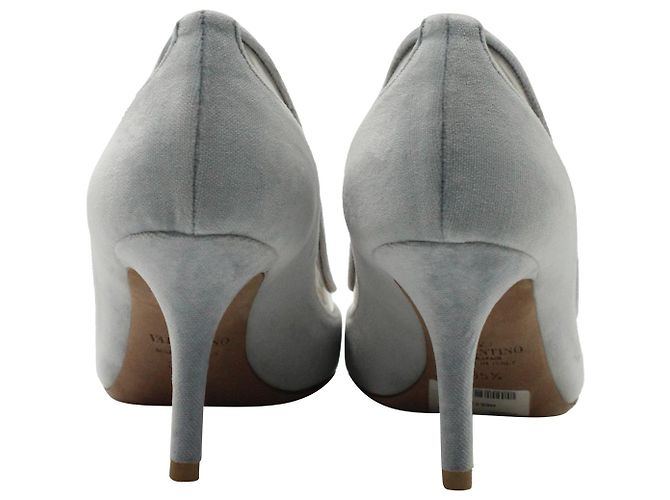 Valentino Garavani Valentino Celeste Pumps aus hellblauem Samt - Ansicht 5