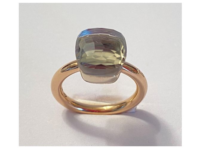 Anello Pomellato Nudo Classic oro rosa e prasiolite verde oliva - vista 2