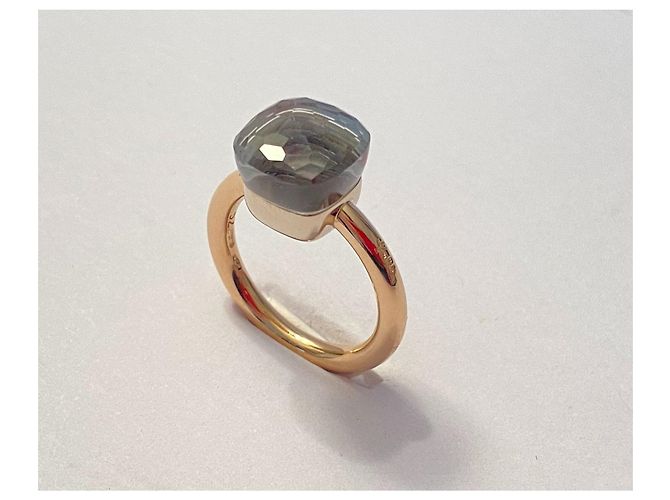 Anello Pomellato Nudo Classic oro rosa e prasiolite verde oliva - vista 4