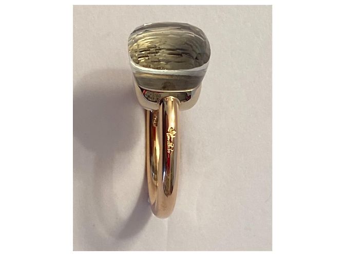 Anello Pomellato Nudo Classic oro rosa e prasiolite verde oliva - vista 5