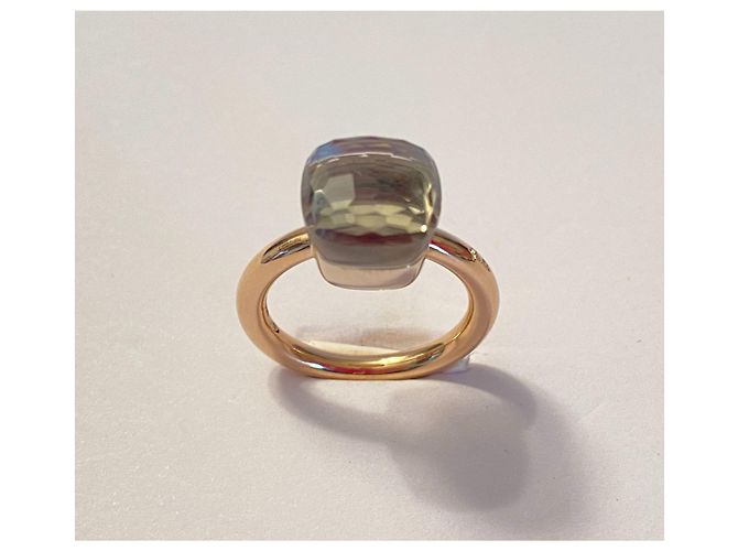 Anello Pomellato Nudo Classic oro rosa e prasiolite verde oliva - vista 7