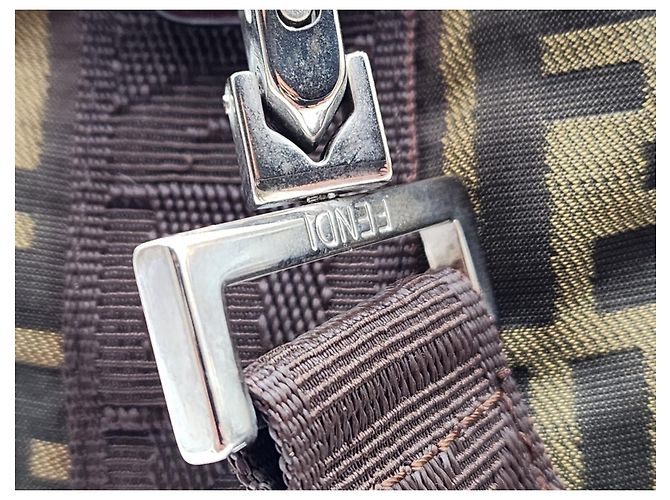 Fendi Zucchino Duffel Reise Boston Tasche Braun - Ansicht 12