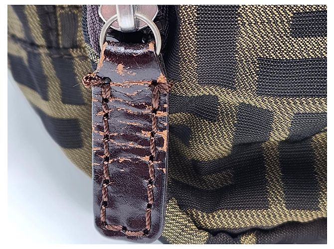 Fendi Zucchino Duffel Reise Boston Tasche Braun - Ansicht 13