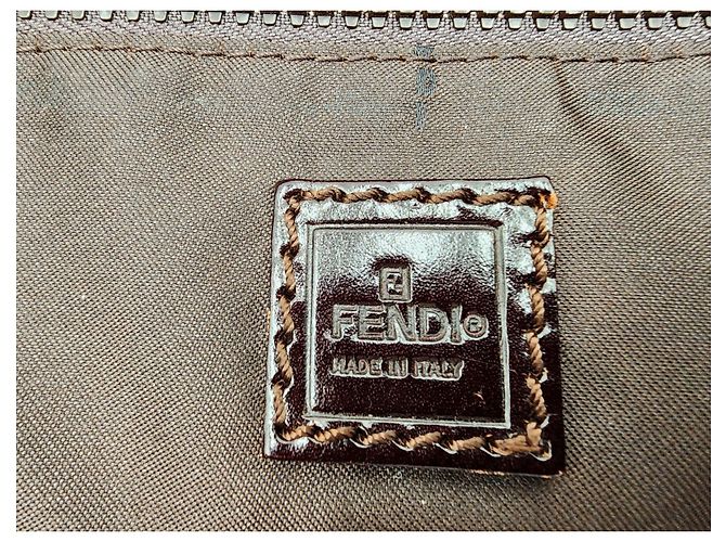 Fendi Zucchino Duffel Reise Boston Tasche Braun - Ansicht 15