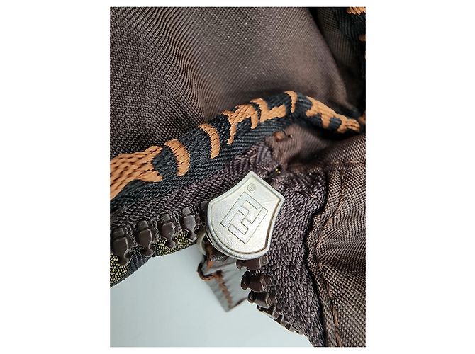 Fendi Zucchino Duffel Reise Boston Tasche Braun - Ansicht 16