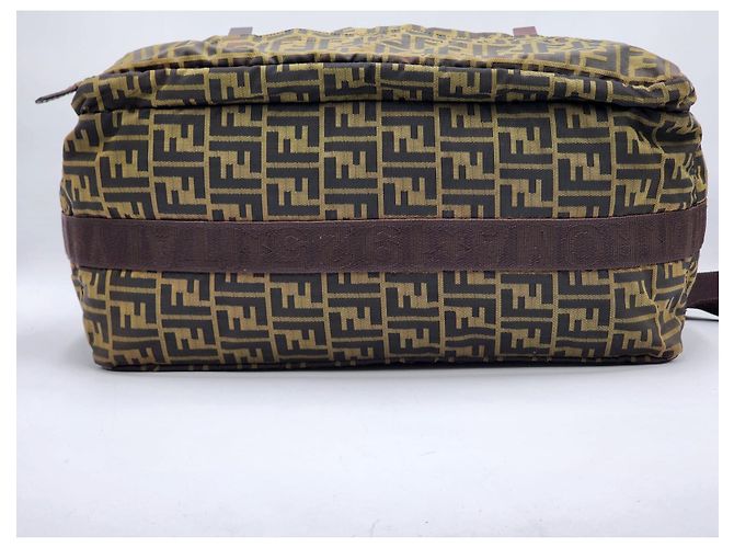 Fendi Zucchino Duffel Reise Boston Tasche Braun - Ansicht 8