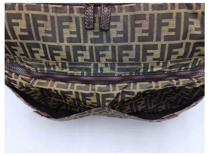 Fendi Zucchino Duffel Reise Boston Tasche Braun - Ansicht 9
