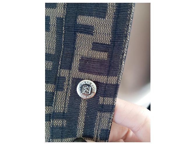 Fendi Ärmellose Weste mit Monogramm Braun - Ansicht 2