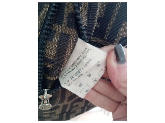 Fendi Ärmellose Weste mit Monogramm Braun - Ansicht 7
