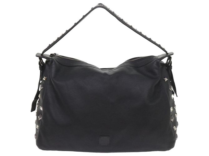 MCM Vicetos Borsa a tracolla con logo e borchie in pelle PVC Nera Auth fm2976 Nero - vista 2
