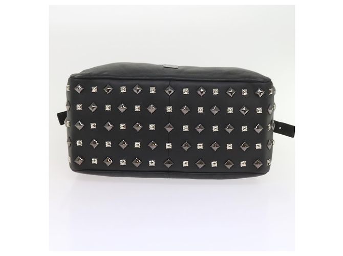MCM Vicetos Borsa a tracolla con logo e borchie in pelle PVC Nera Auth fm2976 Nero - vista 9