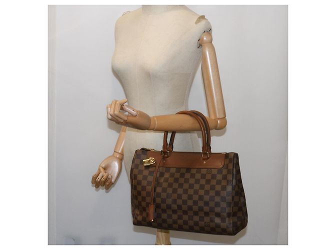 Borsa a mano LOUIS VUITTON Damier Ebene Greenwich 2via N41337 LV Auth ep3128 - vista 29