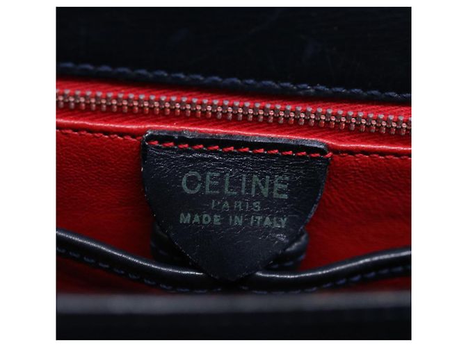 Céline CELINE Borsa a spalla Pelle Navy Auth ep3396 Blu navy - vista 16