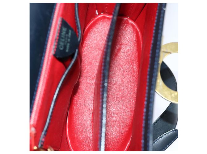Céline CELINE Borsa a spalla Pelle Navy Auth ep3396 Blu navy - vista 19