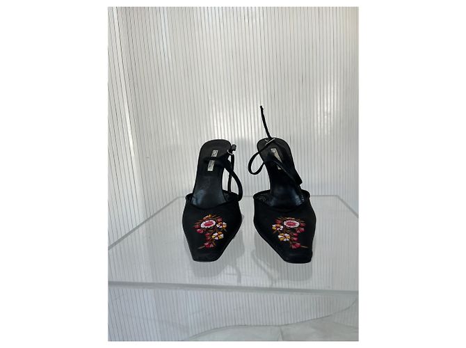 Oscar De La Renta – Bestickte Pumps Schwarz - Ansicht 4