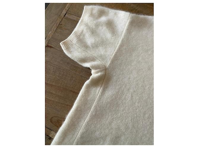 CT Plage Pullover oder Sweatshirt im Oversize-Stil mit Waschbär-Motiv in Elfenbeinfarbe, Größe 40. Creme - Ansicht 6