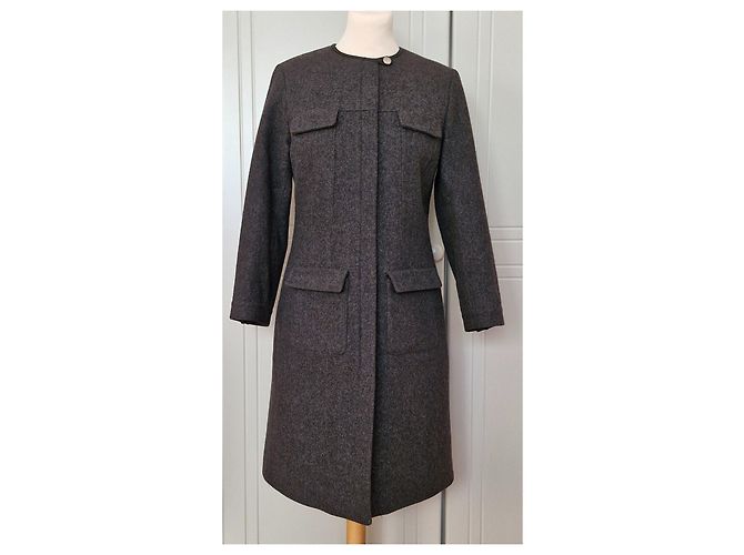 Abrigo Prada de lana gris Talla 42 - vista 2