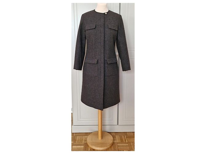 Abrigo Prada de lana gris Talla 42 - vista 5