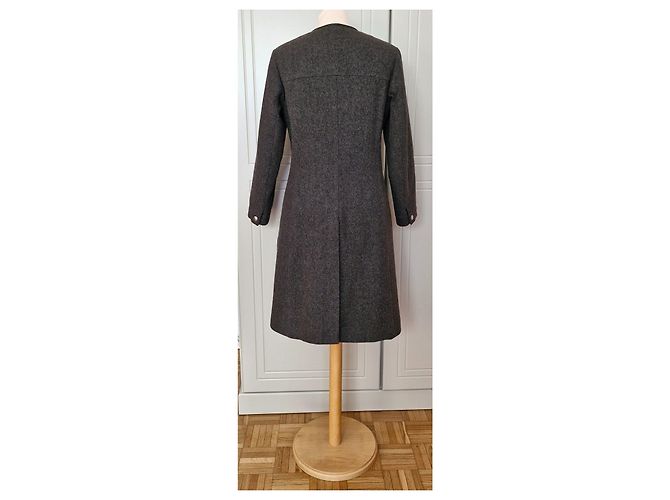 Abrigo Prada de lana gris Talla 42 - vista 6