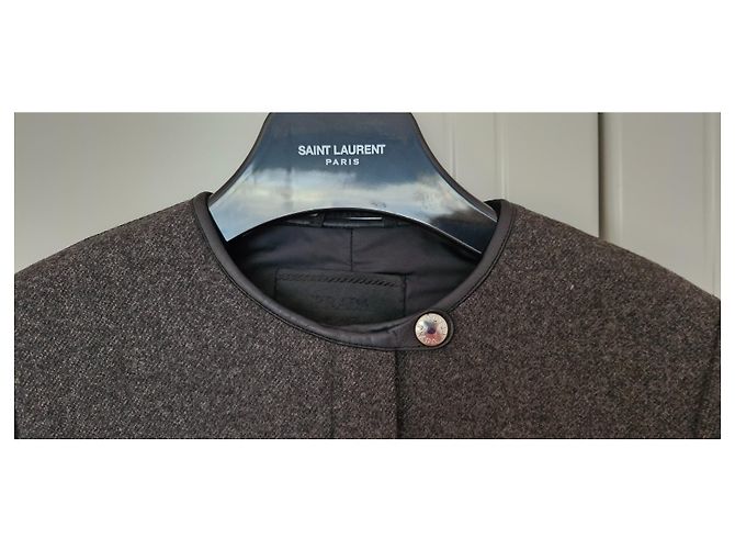 Abrigo Prada de lana gris Talla 42 - vista 8