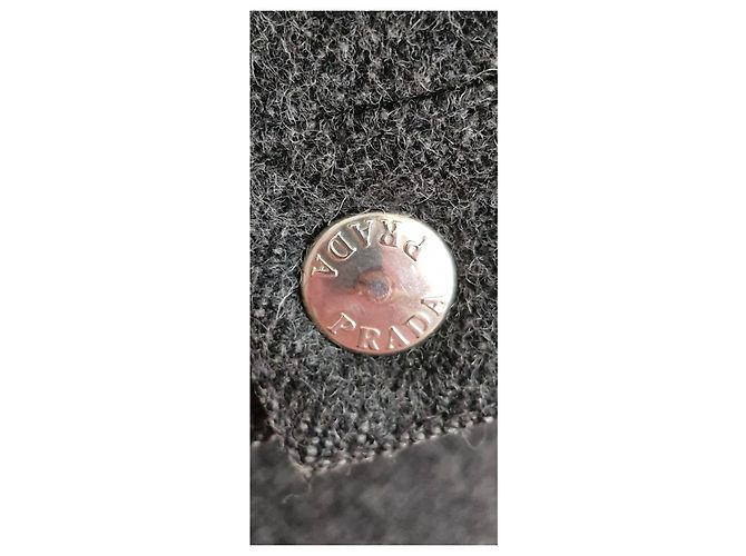 Abrigo Prada de lana gris Talla 42 - vista 9