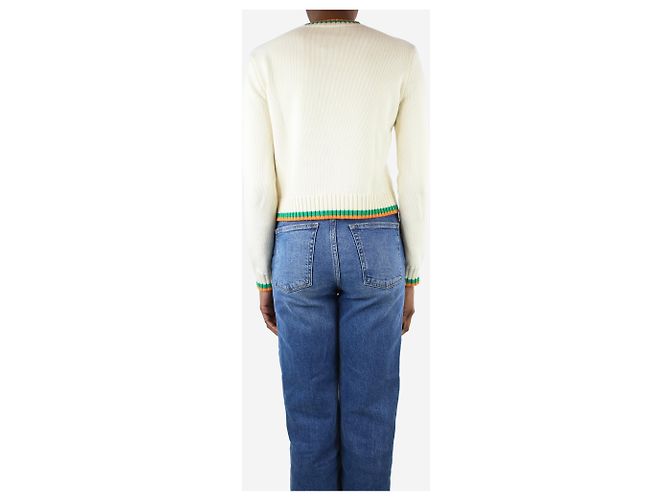 Casablanca Pull graphique crème - taille XS - vue 3