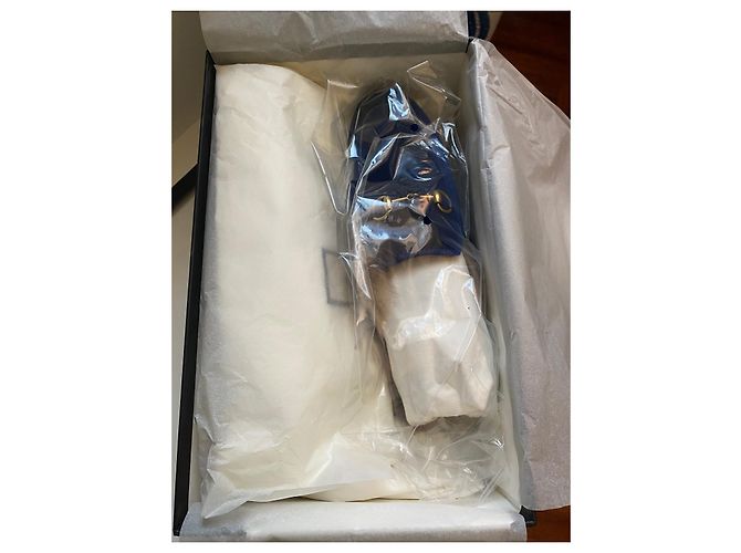 Gucci Princetown slipper velvet Blu - vista 5