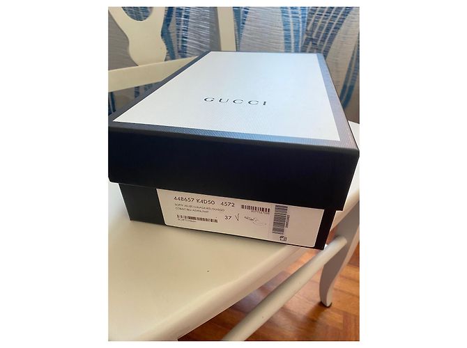 Gucci Princetown slipper velvet Blu - vista 6