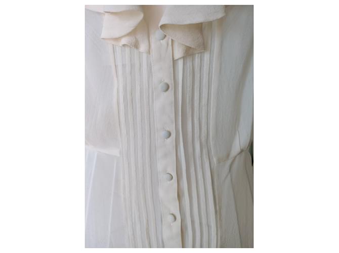 Camicetta Guess in seta color eggshell Bianco sporco - vista 2