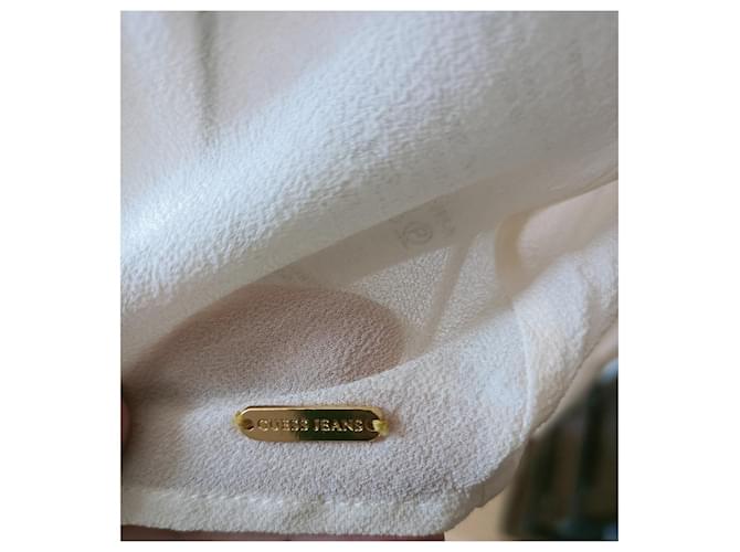 Camicetta Guess in seta color eggshell Bianco sporco - vista 8