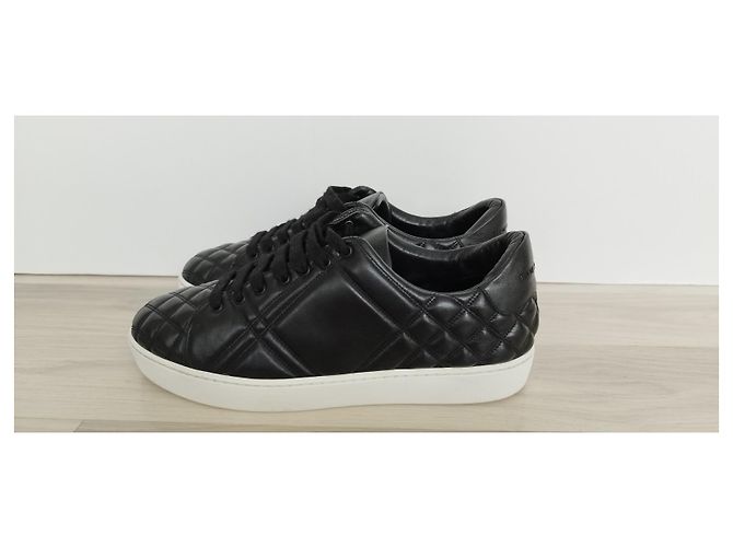 Burberry gesteppte Ledersneaker schwarz - Ansicht 2