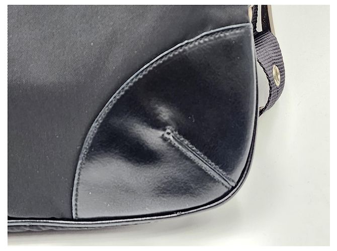 Bolsa transversal de nylon preto e couro Prada Tessuto - vista 11