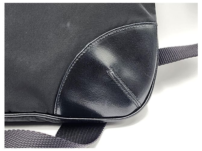 Bolsa transversal de nylon preto e couro Prada Tessuto - vista 13