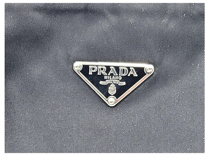 Bolsa transversal de nylon preto e couro Prada Tessuto - vista 3