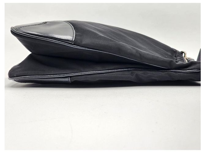 Bolsa transversal de nylon preto e couro Prada Tessuto - vista 9