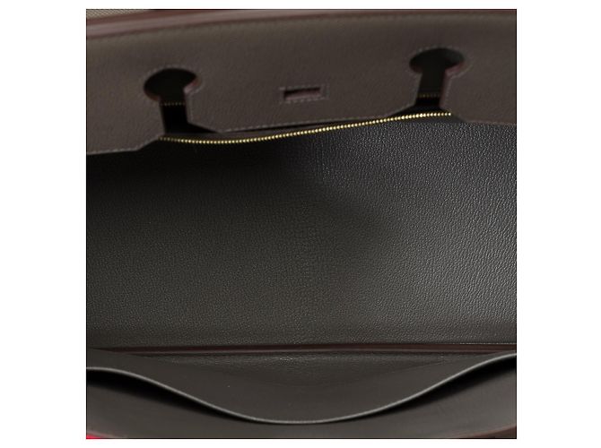 Hermès Sac HERMES Birkin 35 en Cuir Étoupe - 101805 Taupe - vue 10