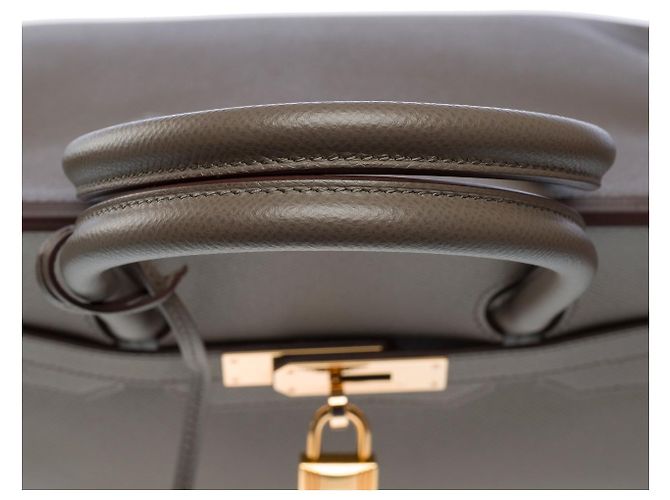 Hermès Sac HERMES Birkin 35 en Cuir Étoupe - 101805 Taupe - vue 11