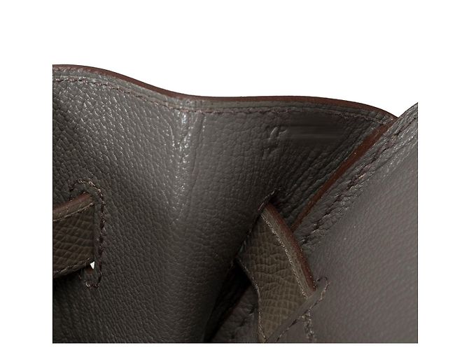 Hermès Sac HERMES Birkin 35 en Cuir Étoupe - 101805 Taupe - vue 9