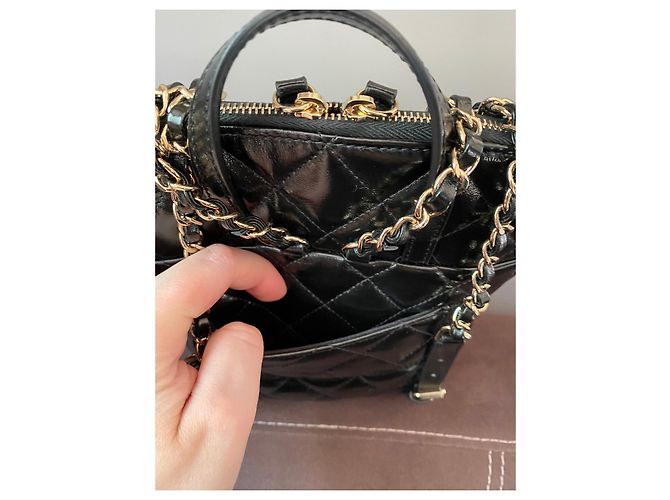 Chanel My Pocket Rucksack Schwarzes Gestepptes Glattleder - Ansicht 11