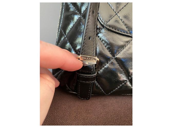 Chanel My Pocket Rucksack Schwarzes Gestepptes Glattleder - Ansicht 12