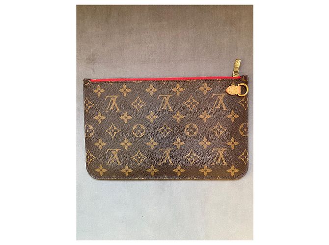 Clutch Louis Vuitton Neverfull GM Monogram Marrone - vista 2