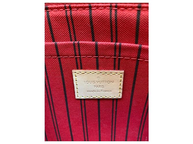 Clutch Louis Vuitton Neverfull GM Monogram Marrone - vista 9