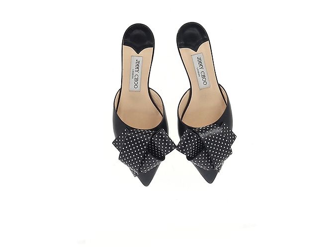 Jimmy Choo – Gretchen – Pantoletten aus schwarzem Leder - Ansicht 5