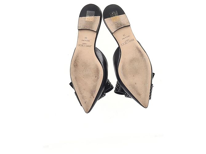 Jimmy Choo – Gretchen – Pantoletten aus schwarzem Leder - Ansicht 6
