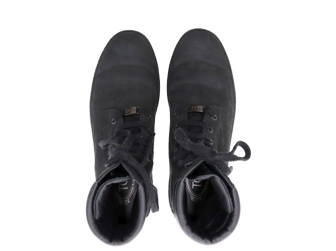 Tod's Anfibi stringati Tods' in pelle scamosciata nera - vista 5