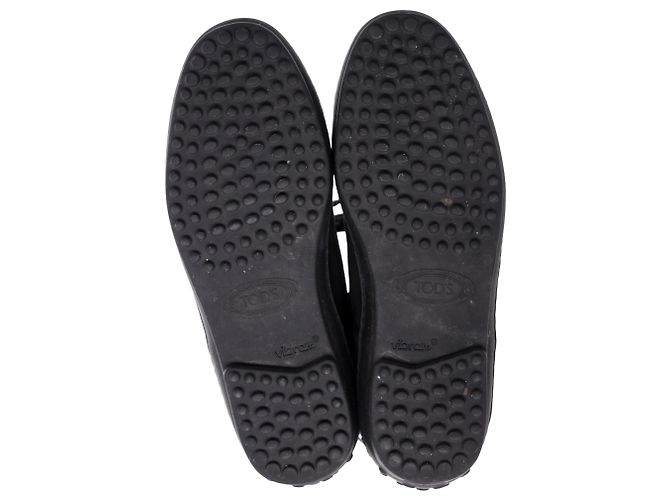 Tod's Anfibi stringati Tods' in pelle scamosciata nera - vista 6