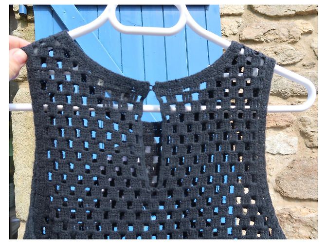 Anine Bing Veronica Crochet Cotton Dress Black - view 8