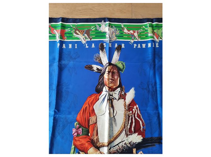 Hermès Seidentuch Pani la Shar Pawnee 90x90 cm Mehrfarben - vista 4