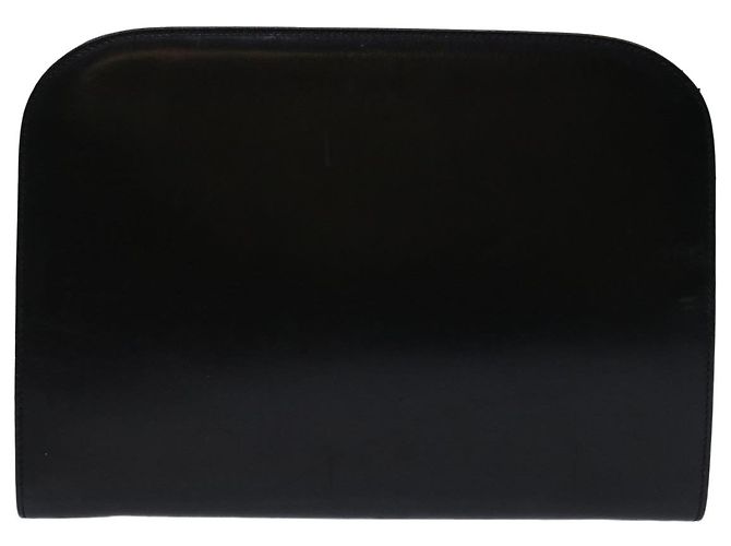 Salvatore Ferragamo Gancini Borsa A Tracolla Con Catena Pelle Nera Auth ki4289 Nero - vista 2